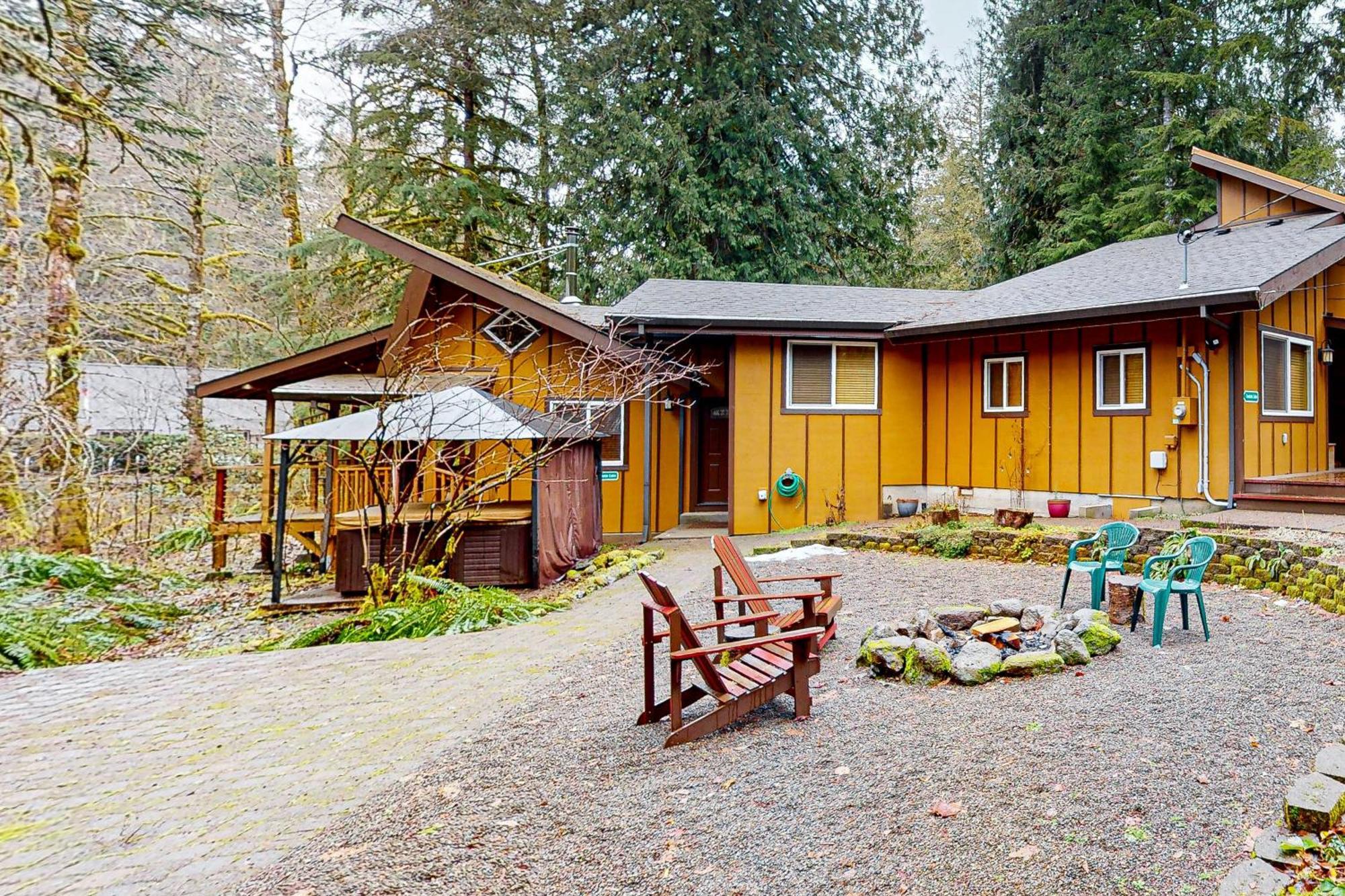 Creekside Cabin Rhododendron Exterior foto